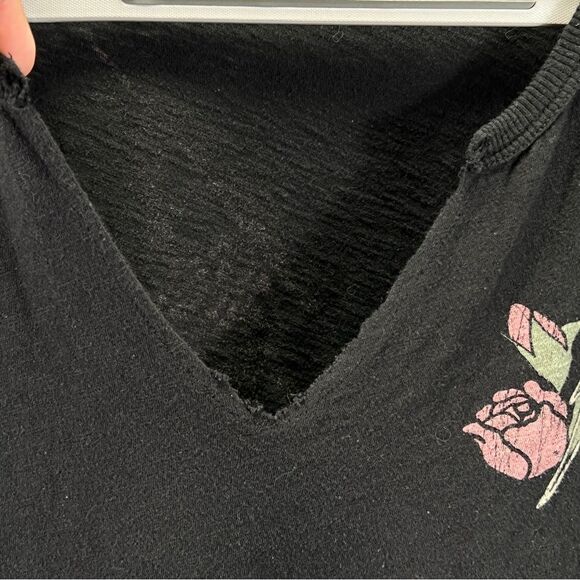 Heritage by Torrid Black Floral Short Sleeve Top - Picture 3 of 9